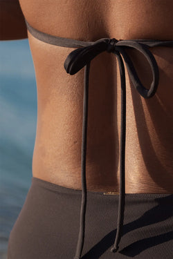 Culotte de Maillot de Bain Nérée Noir Côtelé