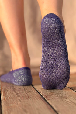 Chaussettes Pailletées Antidérapantes Améthyste