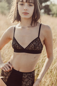 Absolu Rhéa Hoge Taille Venise Zwarte Slip