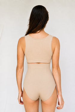 Culotte Taille Haute Gainante Sable