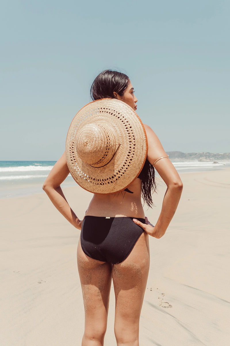Nérée Black Ribbed Bikini Brief 