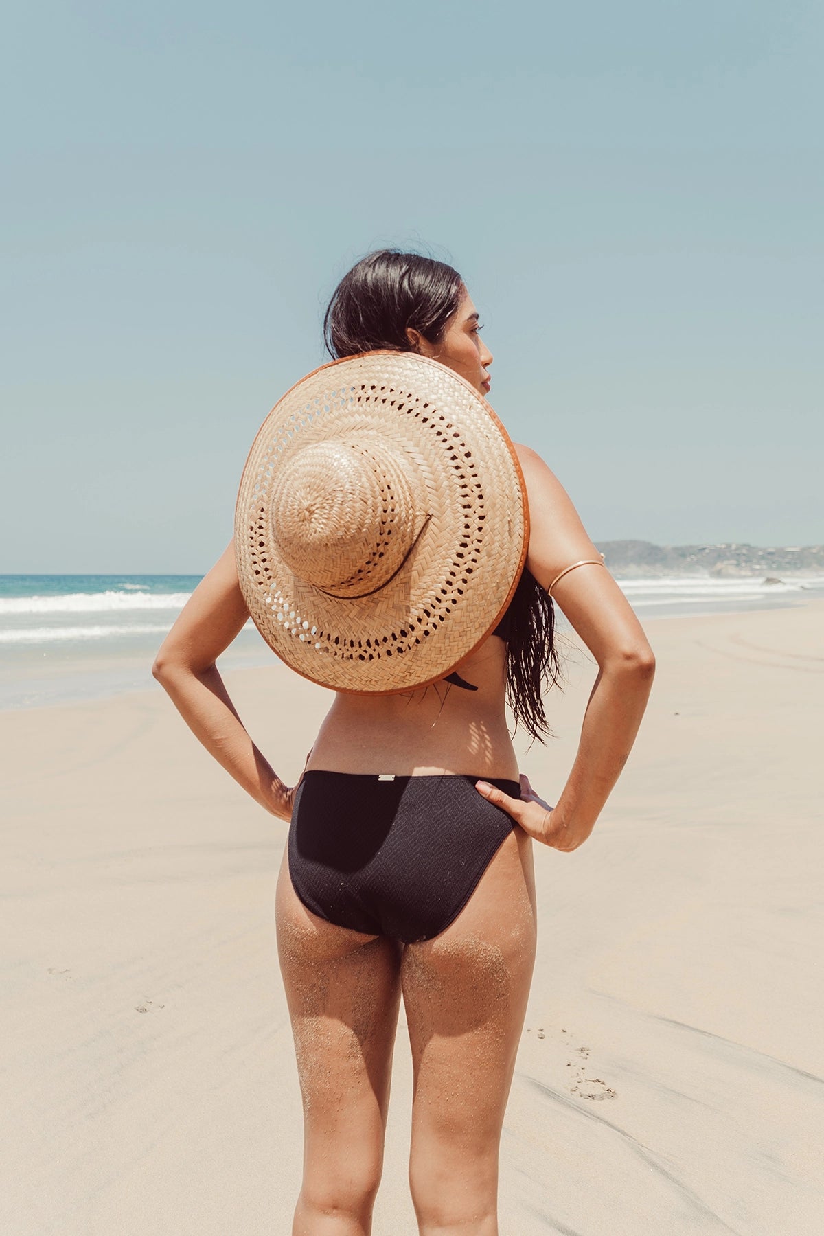 Culotte de Maillot de Bain Nérée Texturée Noir
