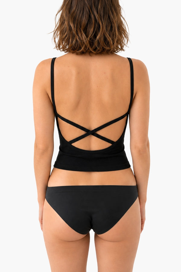 Le Brigitte Bra Top Dos Ballet Noir