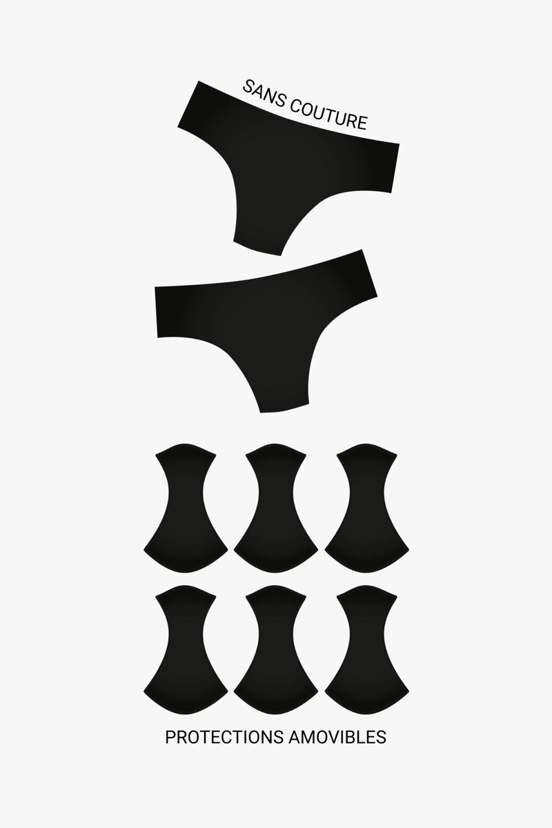 Pack Duo - 2 Culottes Artémis et 6 Protections Amovibles