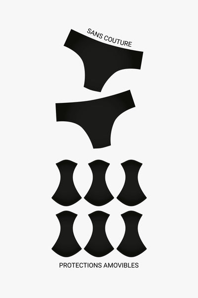 Pack Duo - 2 Culottes Artémis et 6 Protections Amovibles