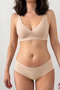 Shorty Sans Couture Plume Beige