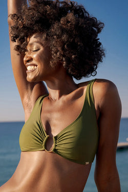 Héméra Green Triangle Bikini Top